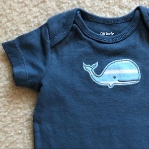 (Carter’s) Blue Whale Shirt, 6 Months